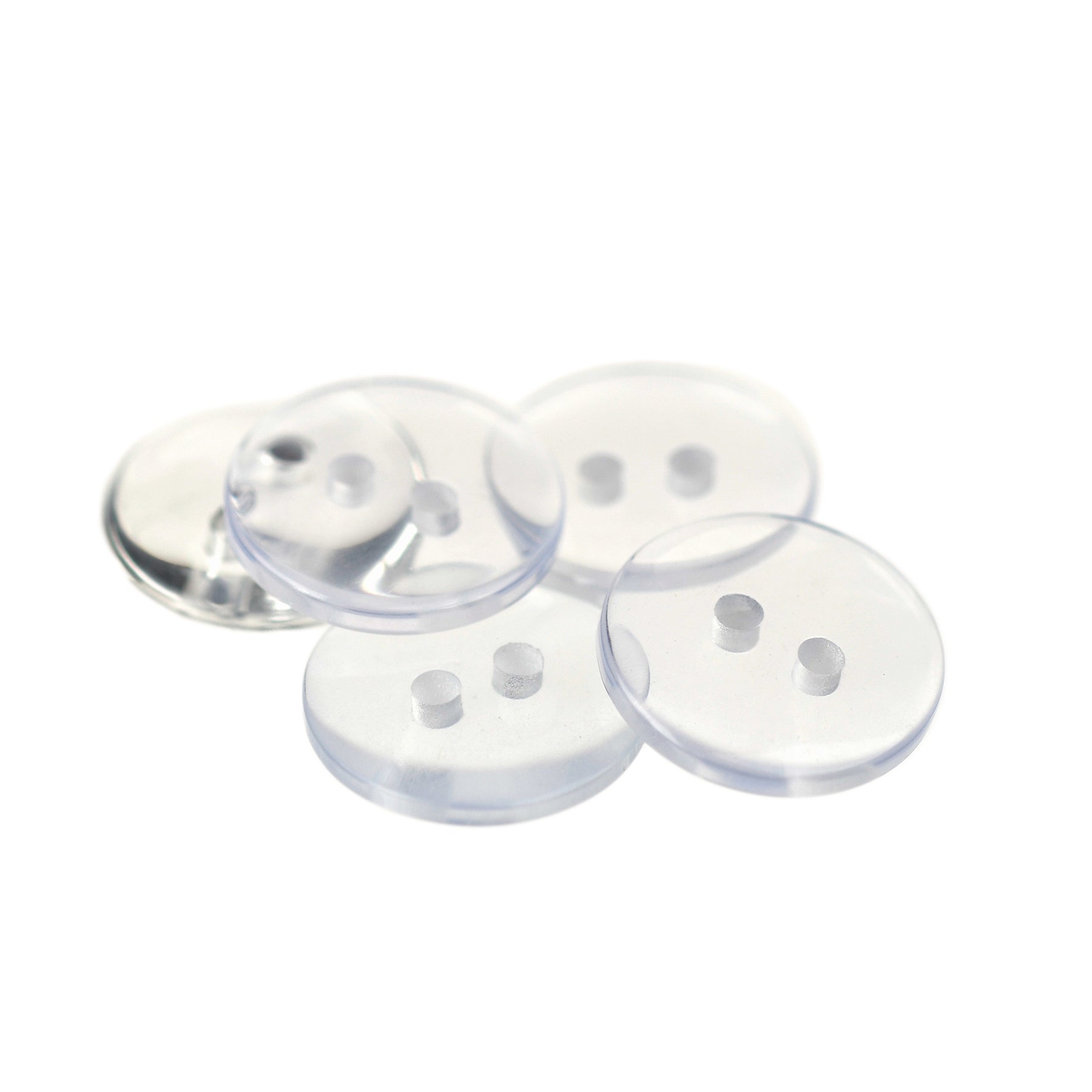 CLEAR TWOHOLE DISC/JIGGER BUTTON JackStock Haberdashery