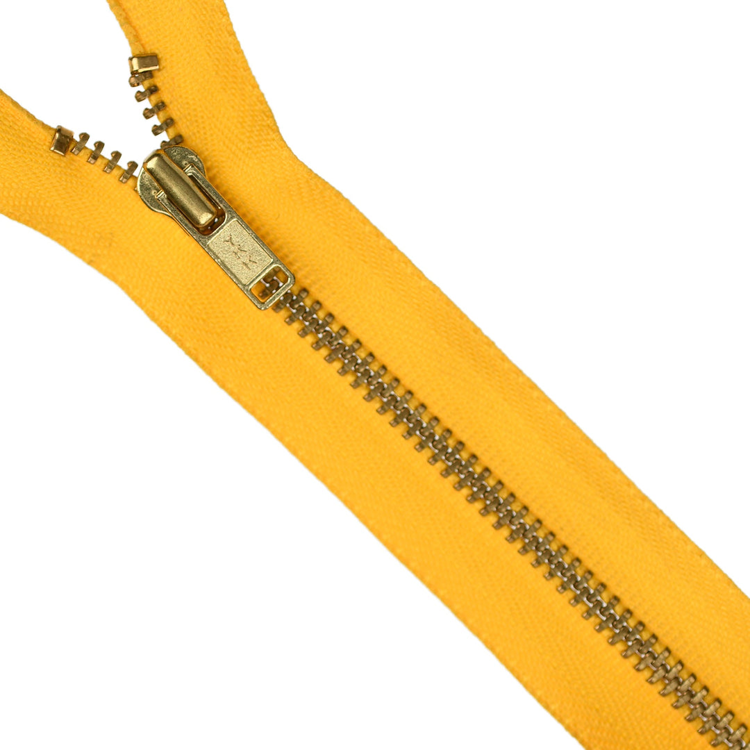 green metal zipper