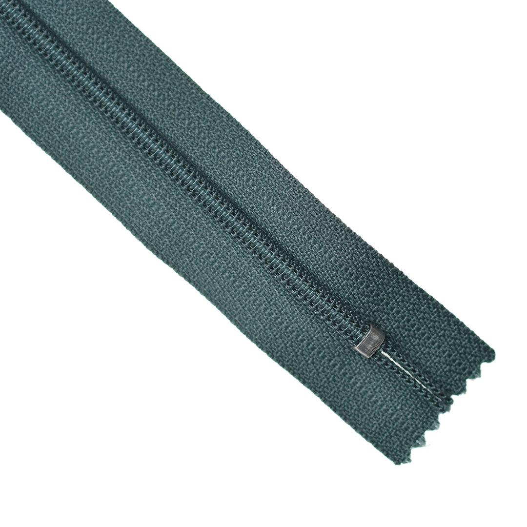 YKK NYLON CLOSED-END ZIP NO.3 COL 889 SMOKY TEAL