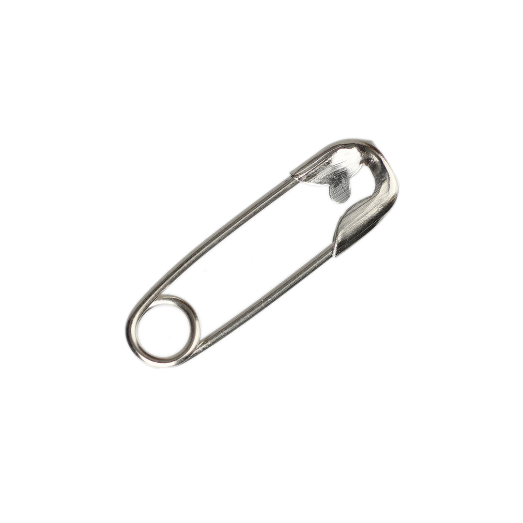 19MM STEEL SAFETY PINS PACK 100 SILVER