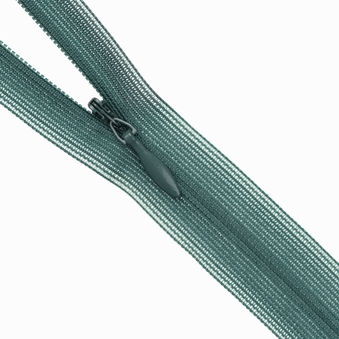 YKK INVISIBLE MESH ZIP COL 889 SMOKY TEAL