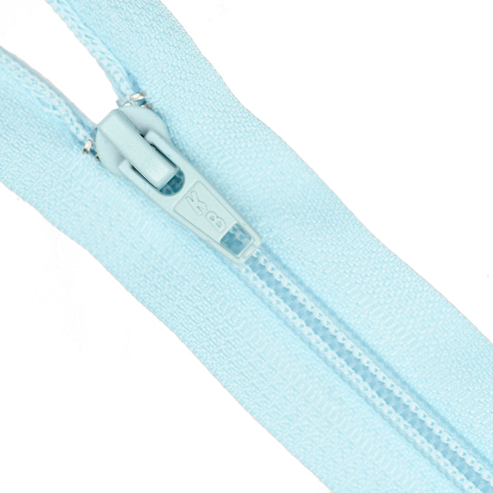 NYLON CLOSED-END NO.5 ZIP COL ICE BLUE