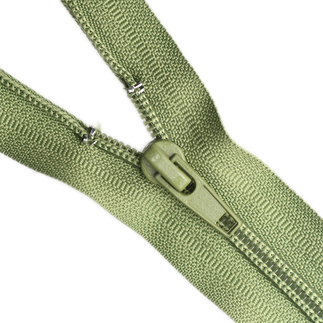 NYLON OPEN-END ZIP NO.5 COL AVOCADO