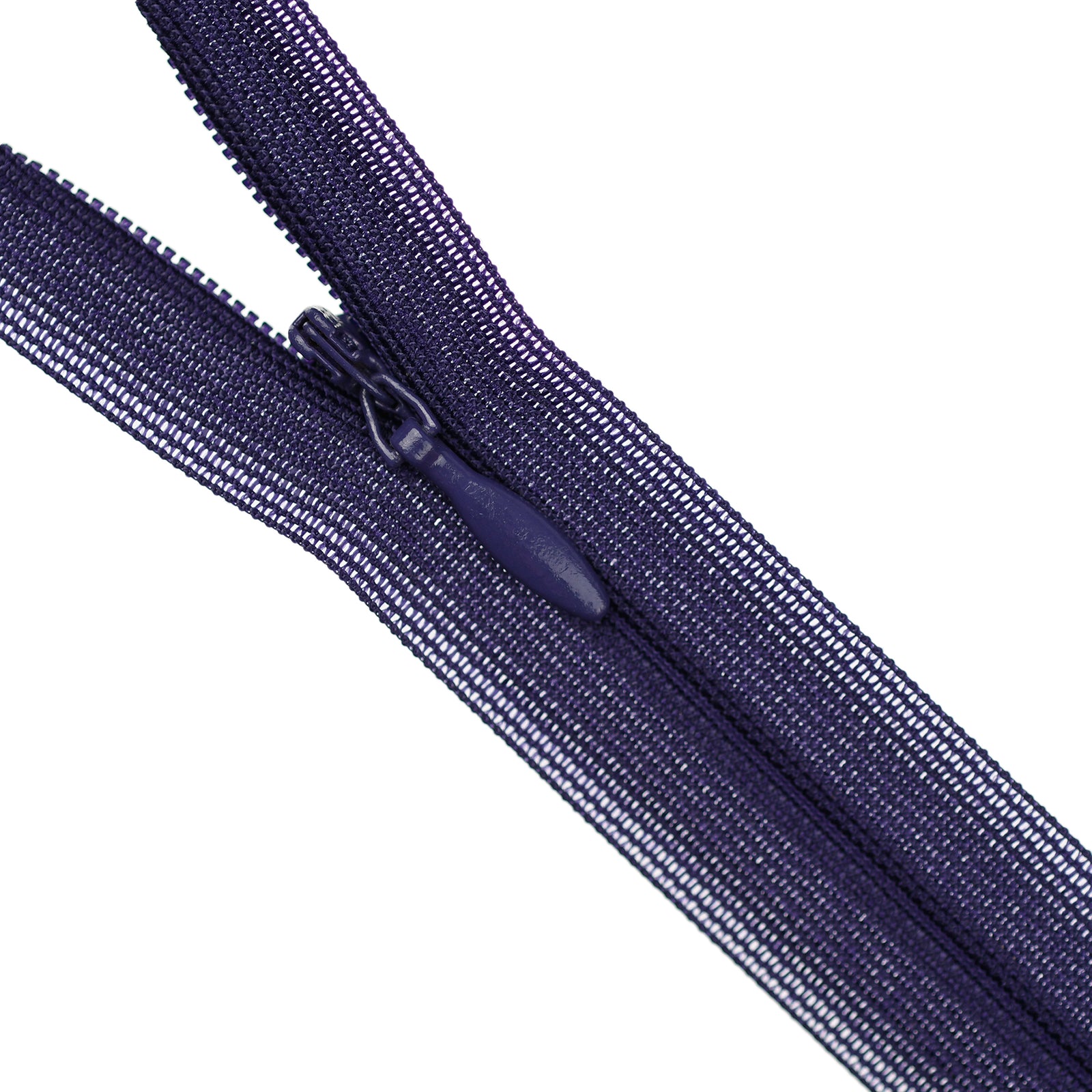 Rich Purple zipper on a white background