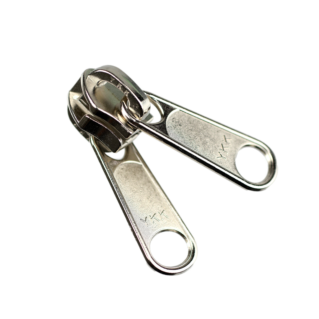NON-LOCK DOUBLE LONG-PULL SLIDER FOR YKK NYLON COIL ZIPS - NICKEL