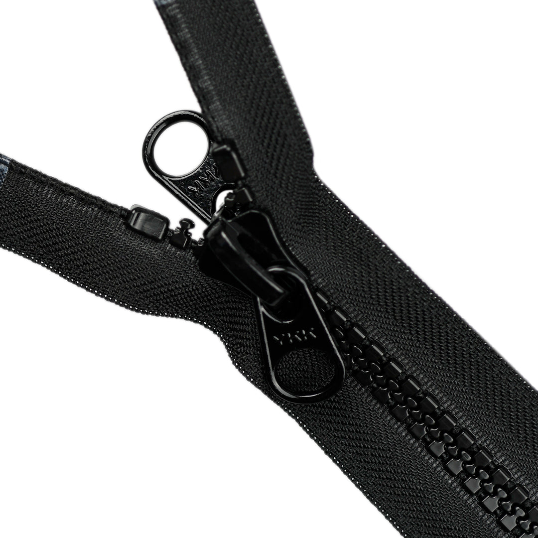 YKK VISLON UV WEATHER-RESISTANT OPEN-END ZIP NO.10 DOUBLE-PULL COL 580 BLACK