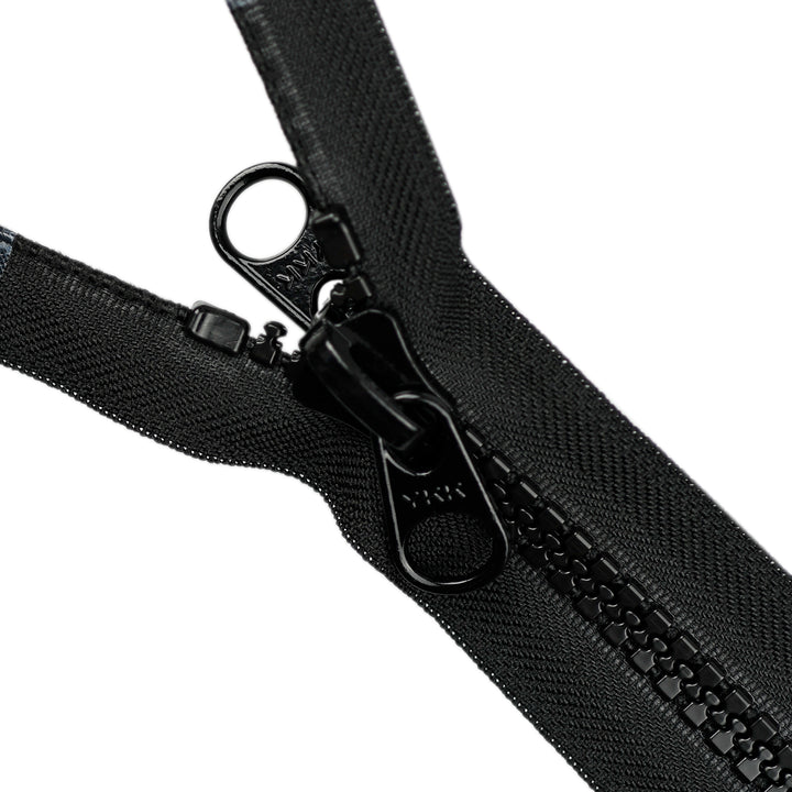 YKK VISLON UV WEATHER-RESISTANT OPEN-END ZIP NO.10 DOUBLE-PULL COL 580 BLACK