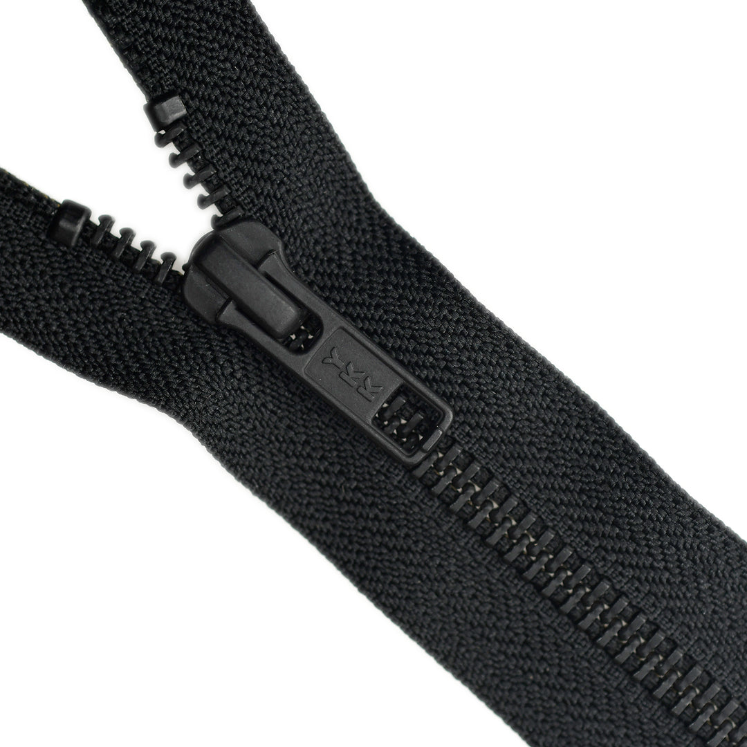 YKK METAL CLOSED-END ZIP NO.5 BLACK OXY COL 580 BLACK