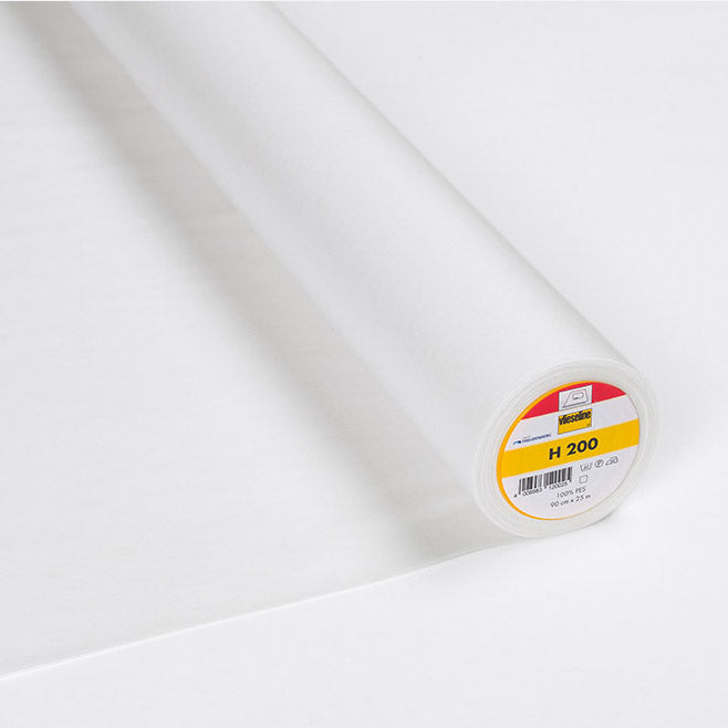90CM VLIESELINE LIGHTWEIGHT FUSIBLE INTERLINING H200 WHITE