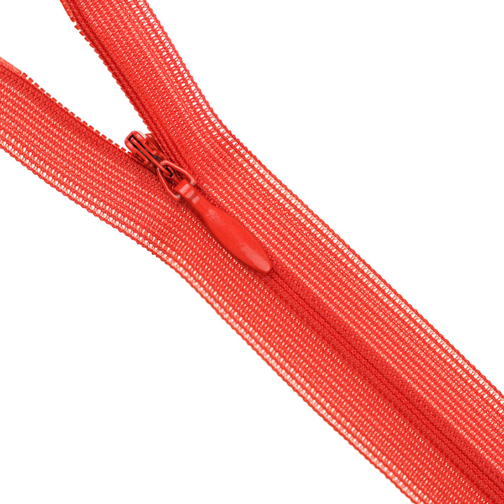 YKK INVISIBLE MESH ZIP COL 820 VIVID RED