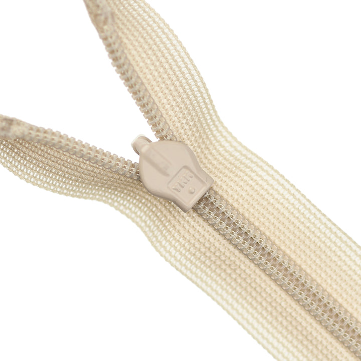 YKK INVISIBLE MESH ZIP COL 572 OATMEAL