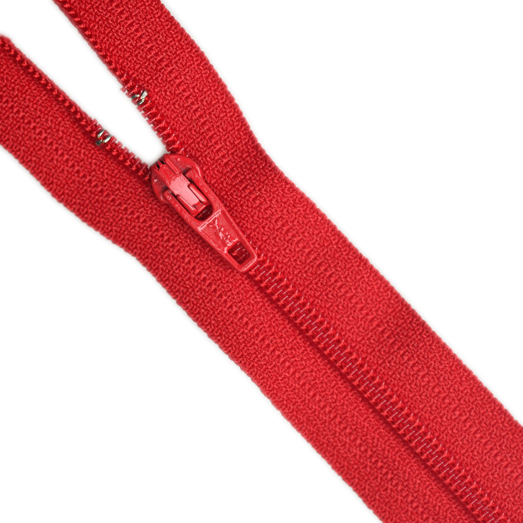 YKK NYLON CLOSED-END ZIP NO.3 COL 519 RED