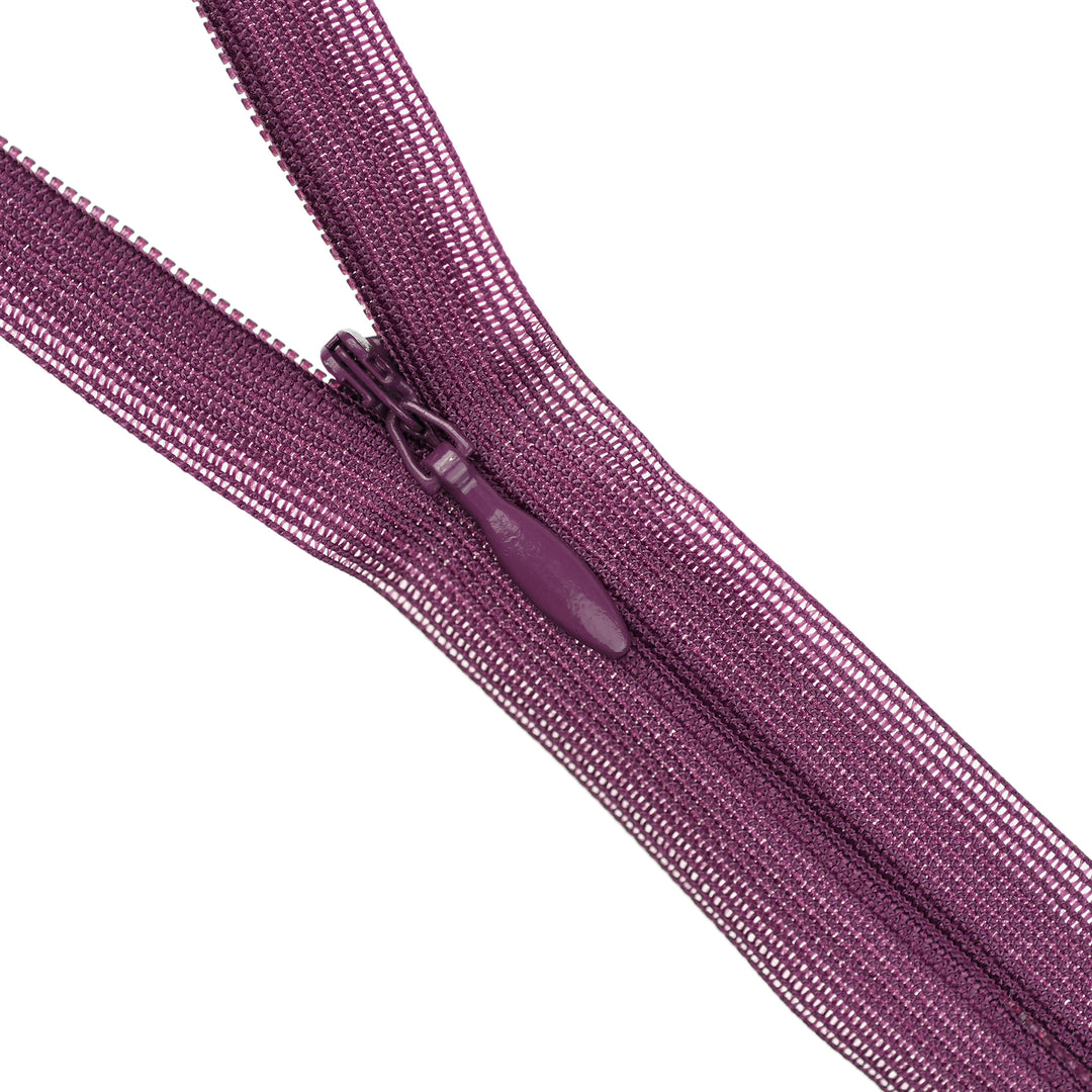 YKK INVISIBLE MESH ZIP COL 265 DEEP PURPLE