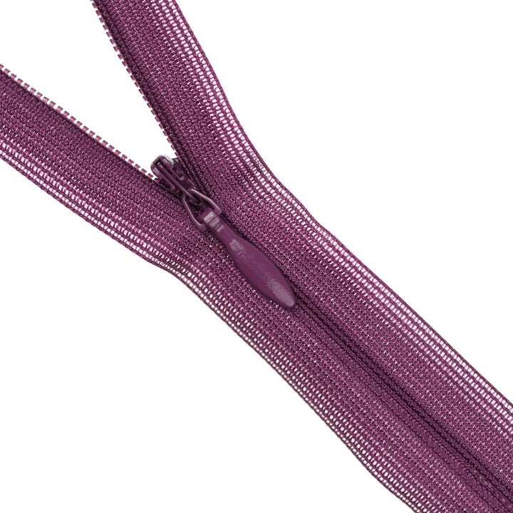 YKK INVISIBLE MESH ZIP COL 265 DEEP PURPLE
