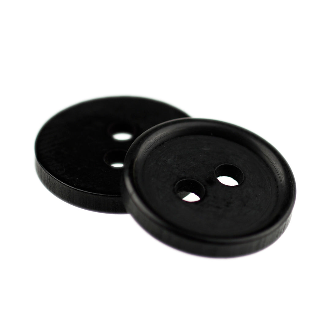 TWO-HOLE RIM BUTTON SATIN BLACK