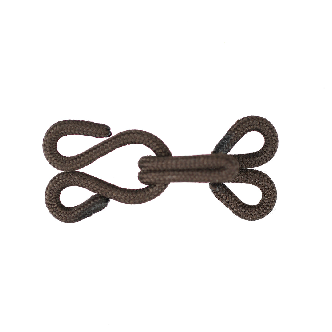 COVERED HOOK & EYE FASTENERS BROWN