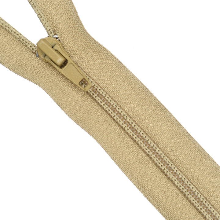 NYLON OPEN-END ZIP NO.5 COL WARM BEIGE