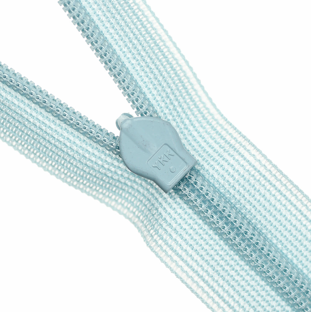 YKK INVISIBLE MESH ZIP COL 902 FROSTED BLUE