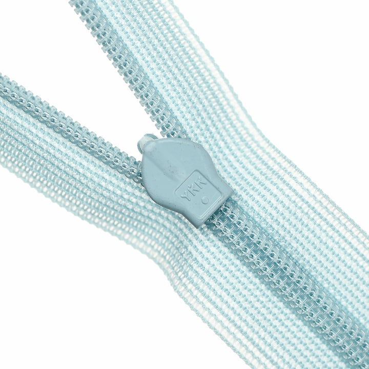 YKK INVISIBLE MESH ZIP COL 902 FROSTED BLUE