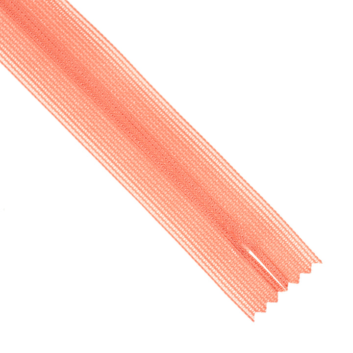 YKK INVISIBLE MESH ZIP COL 136 DEEP SALMON