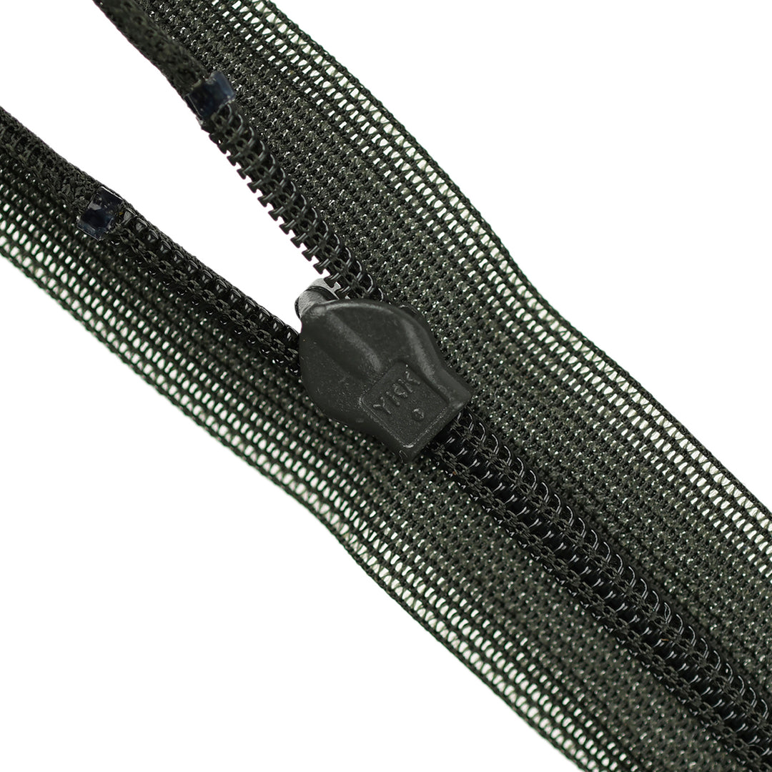 YKK INVISIBLE MESH ZIP COL 223 DARK ARMY GREEN