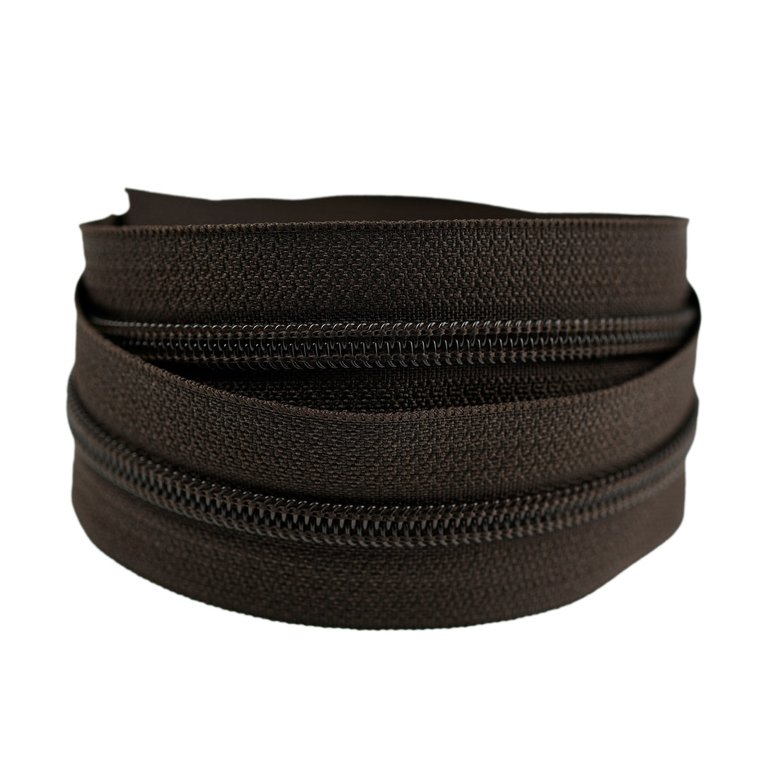 NYLON NO.5 ZIPPER COIL COL DARK BROWN