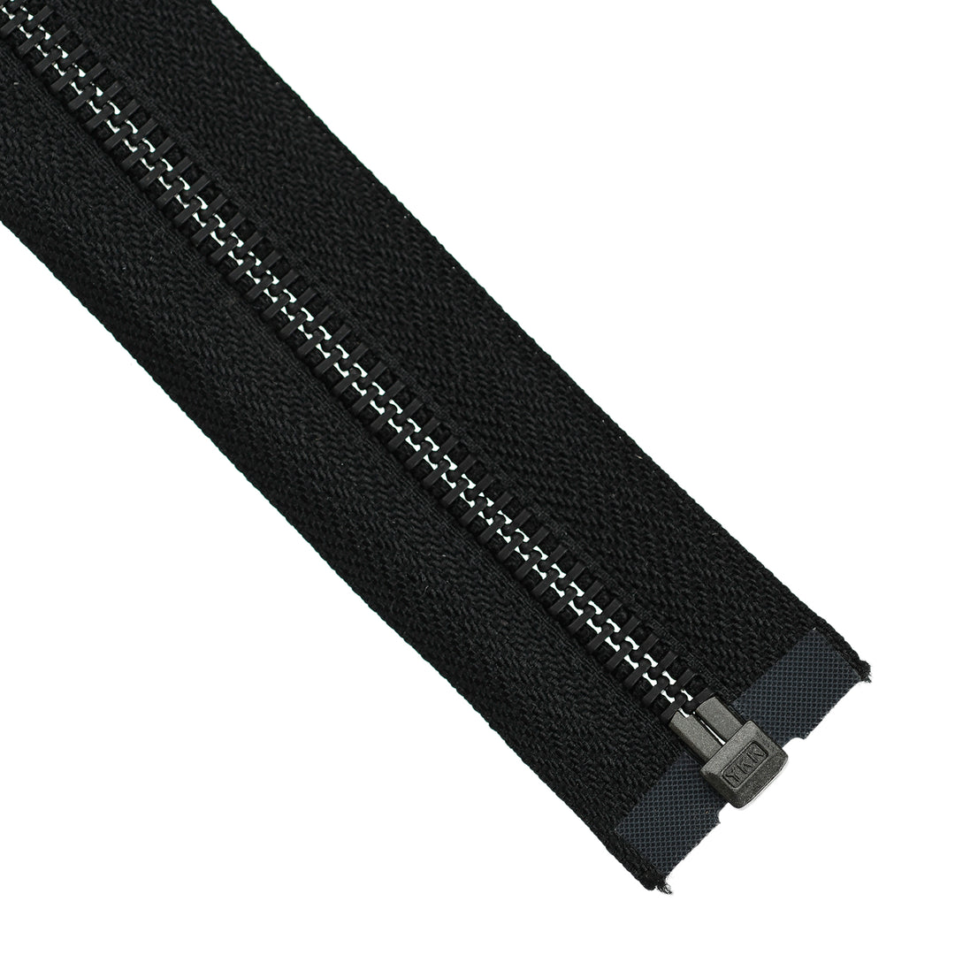 YKK METAL OPEN-END ZIP NO.5 BLACK OXY BOARD-PULL COL 580 BLACK