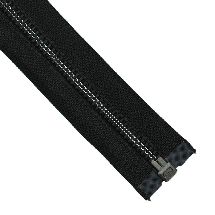 YKK METAL OPEN-END ZIP NO.5 BLACK OXY BOARD-PULL COL 580 BLACK
