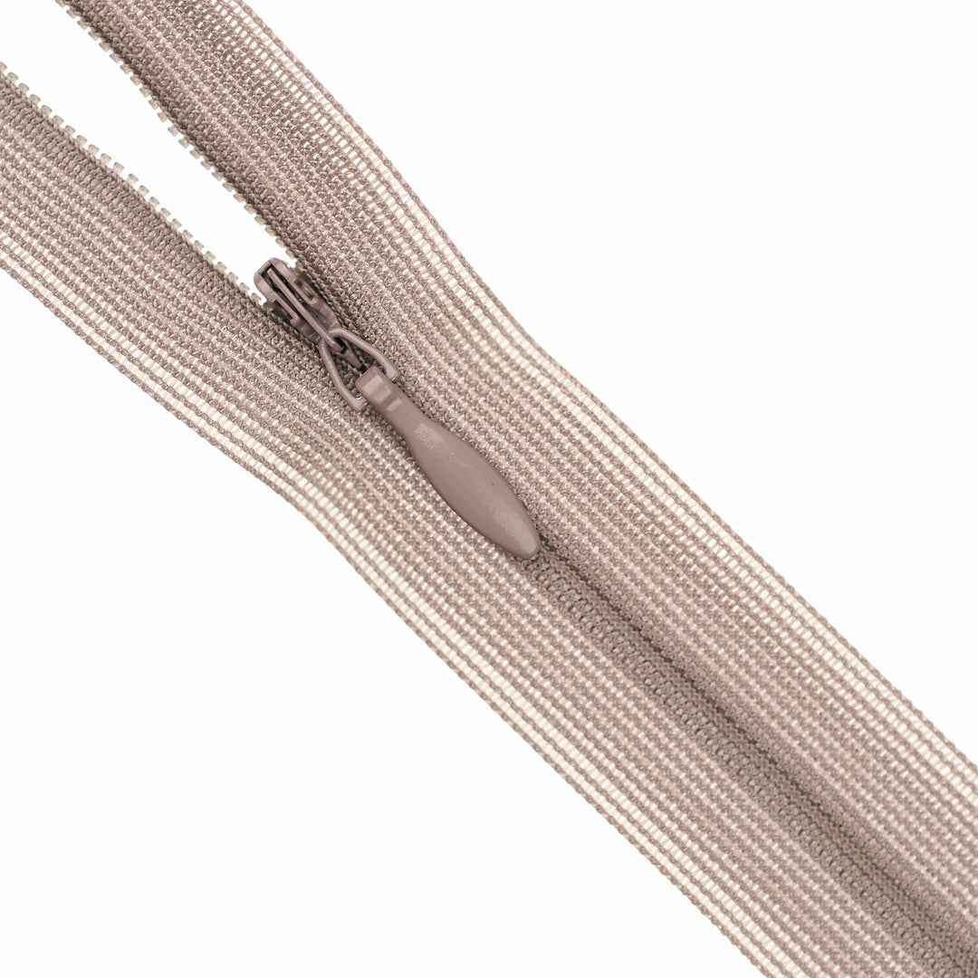 YKK INVISIBLE MESH ZIP COL 327 WARM TAUPE