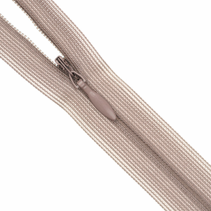 YKK INVISIBLE MESH ZIP COL 327 WARM TAUPE