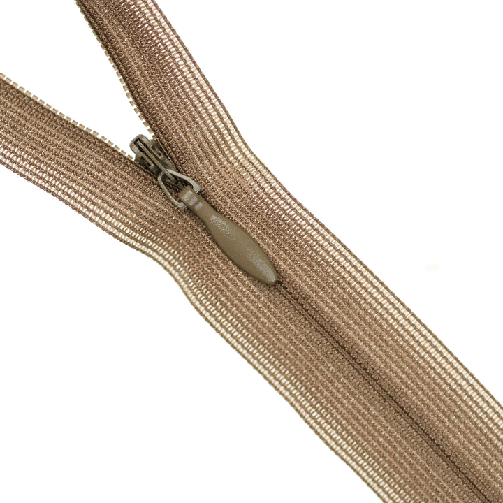 YKK INVISIBLE MESH ZIP COL 563 MOCHA