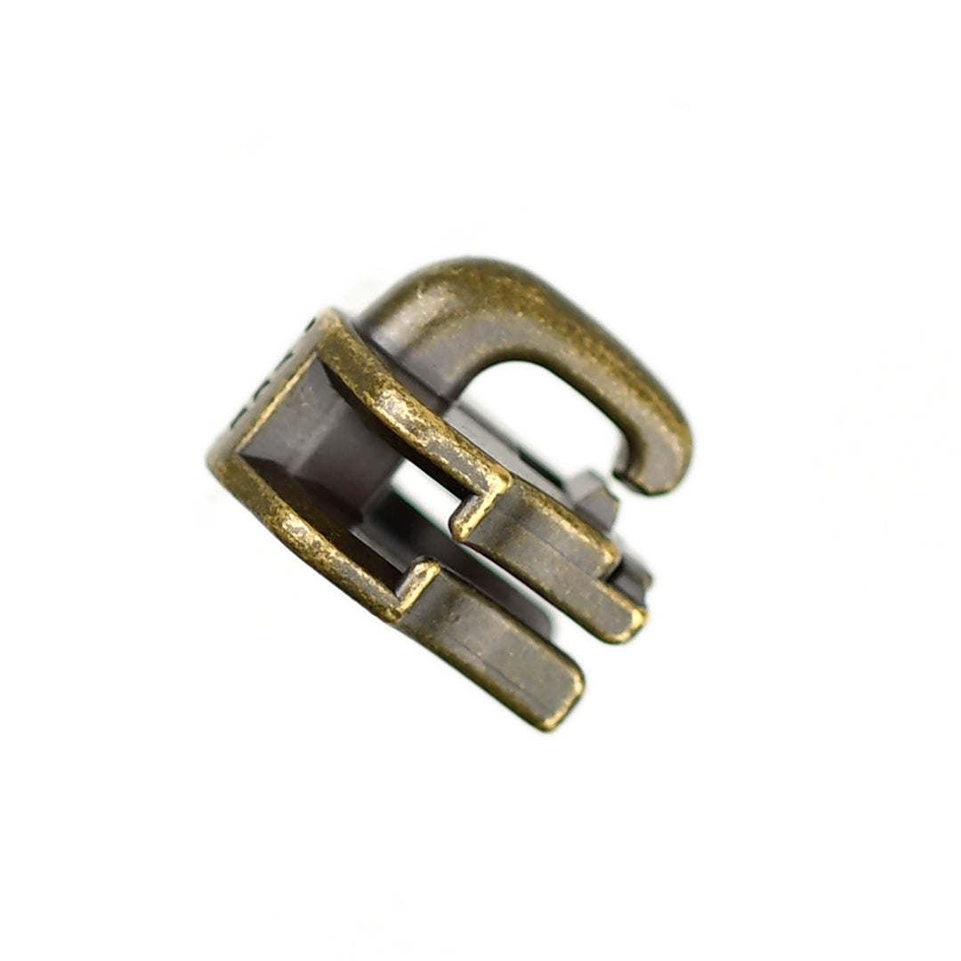 NON-LOCK CROWN SLIDER FOR YKK METAL ZIPS - ANTIQUE GOLD