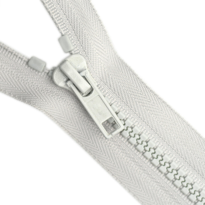 CHUNKY OPEN-END ZIP NO.5 COL LIGHT GREY
