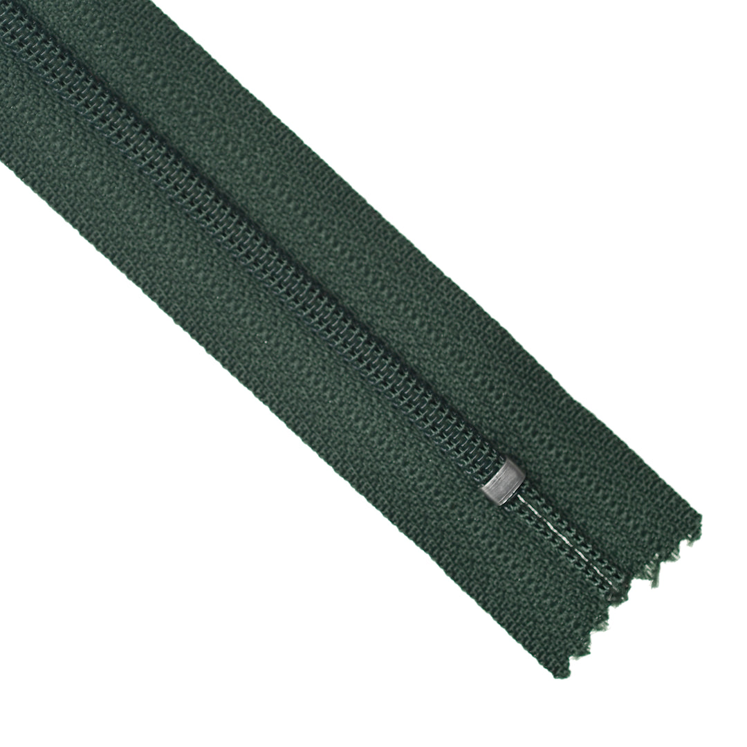 YKK NYLON CLOSED-END ZIP NO.3 COL 870 DARK PINE