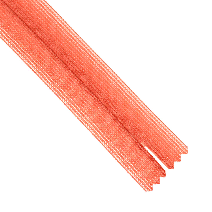 YKK INVISIBLE MESH ZIP COL 138 VIVID CORAL
