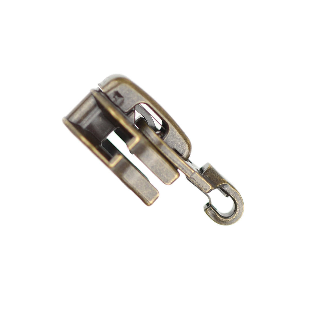 CRAMPER SLIDER FOR YKK METAL ZIPS - ANTIQUE GOLD