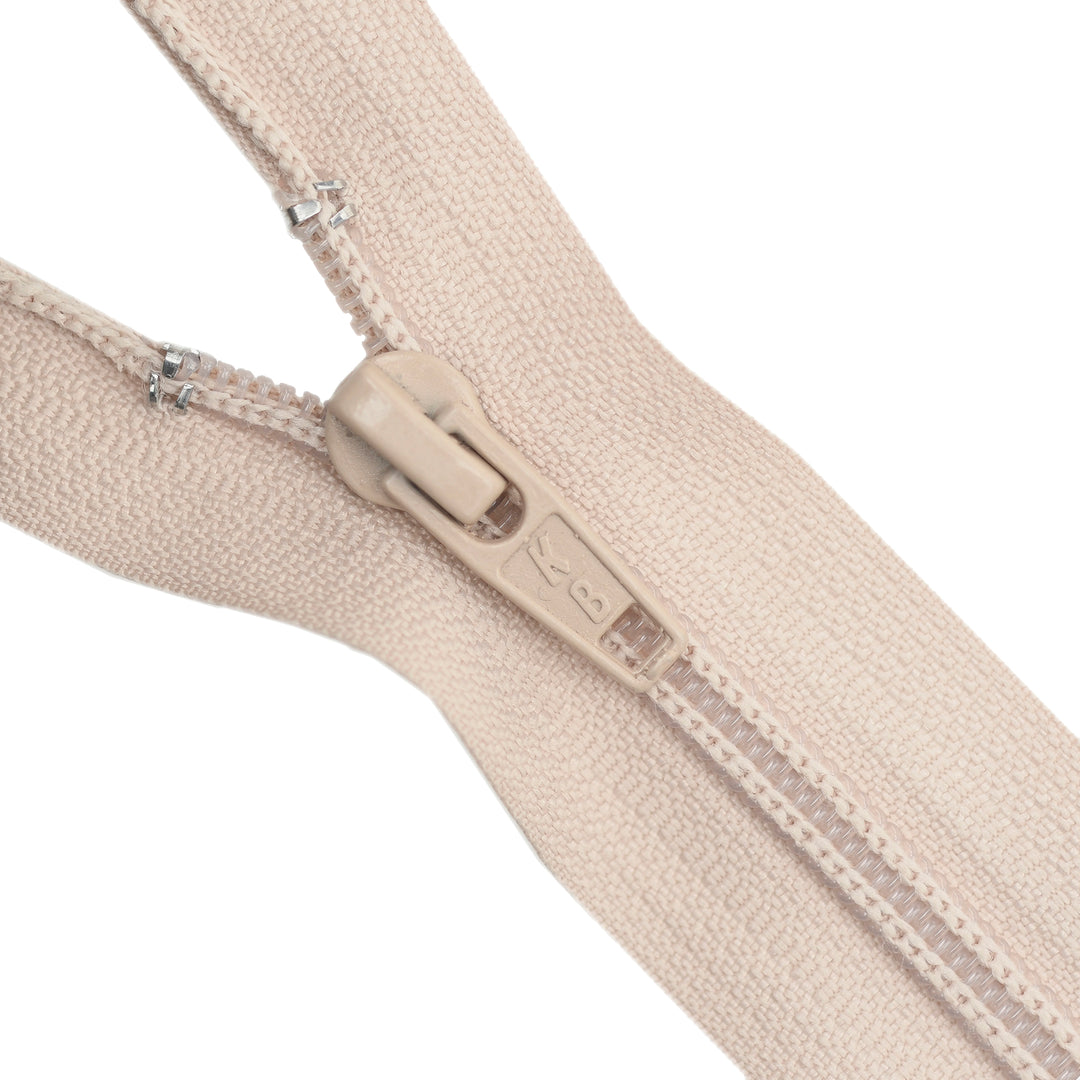 NYLON OPEN-END ZIP NO.5 COL OATMEAL