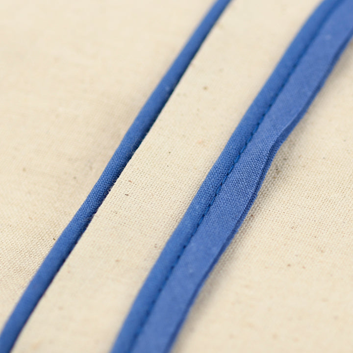 100% COTTON COVERED PIPING BLUE
