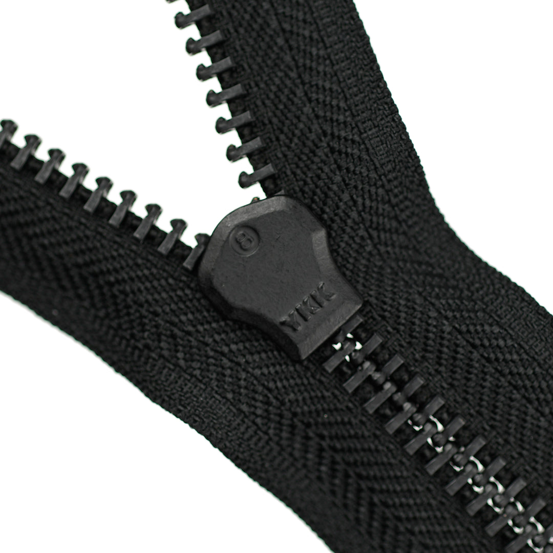 YKK METAL CLOSED-END ZIP NO.8 BLACK OXY COL 580 BLACK