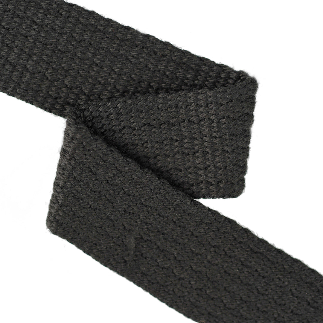 STRONG COTTON WEBBING TAPE (PET LEAD) BLACK