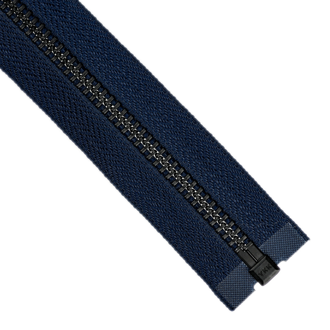 YKK METAL OPEN-END ZIP NO.5 BLACK OXY BOARD-PULL COL 560 NAVY