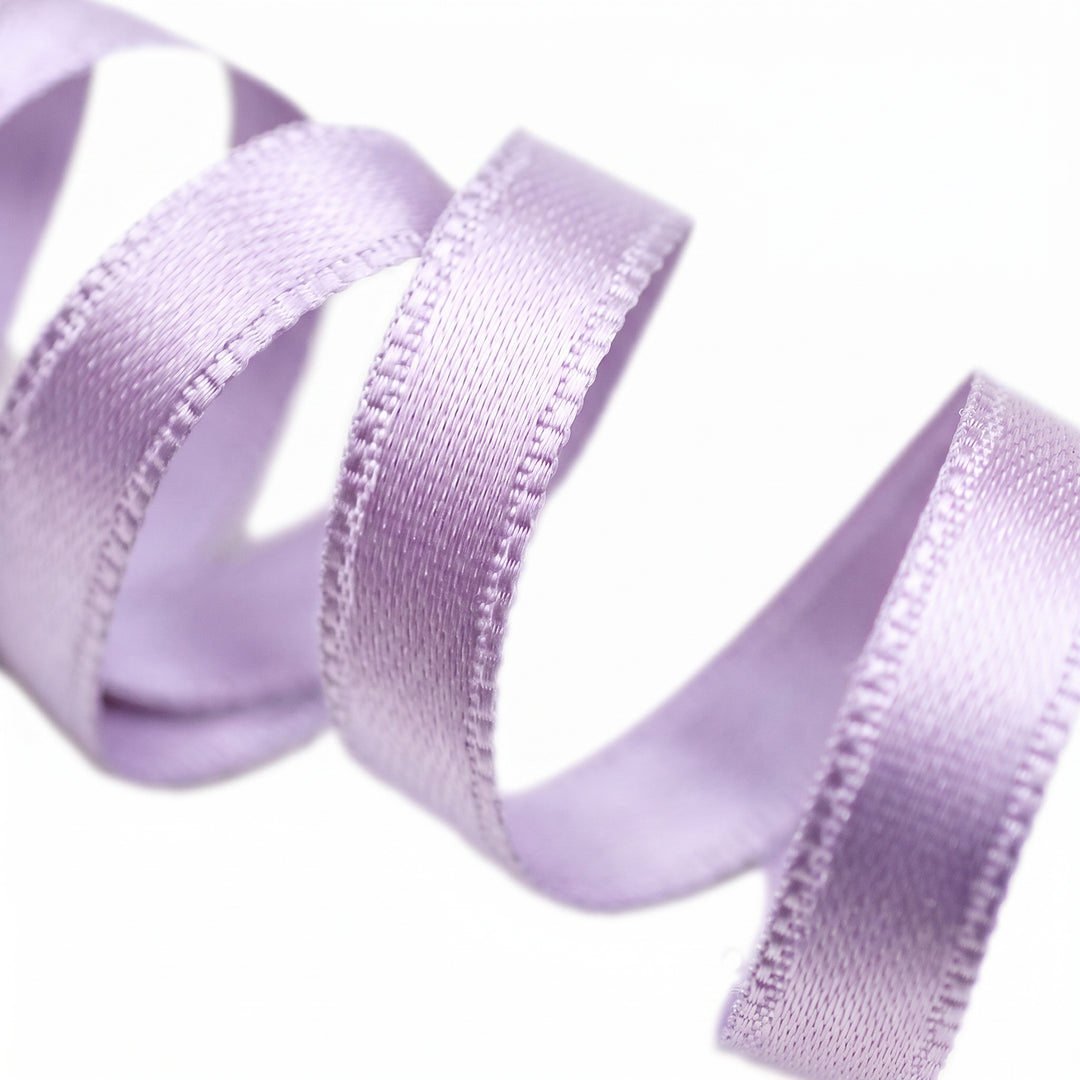 FRENCH DOUBLE-SIDED SATIN RIBBON - MAUVE