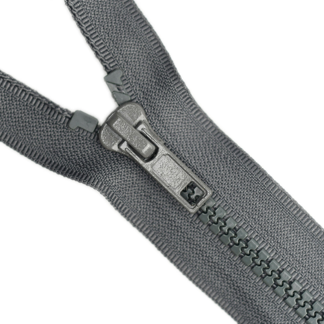 CHUNKY OPEN-END ZIP NO.5 COL ELEPHANT