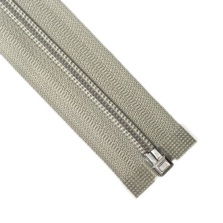 NYLON OPEN-END ZIP NO.5 COL COOL GREY