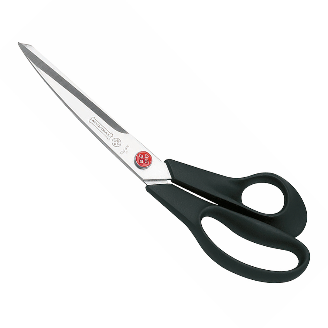 MUNDIAL RED DOT DRESSMAKING SCISSORS  WITH ACRYLIC HANDLE