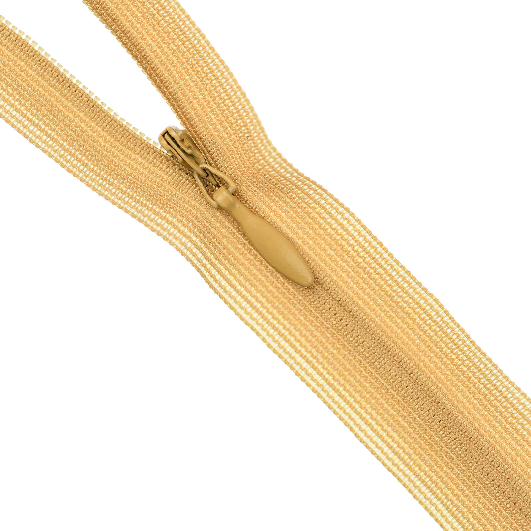 YKK INVISIBLE MESH ZIP COL 106 SEPIA