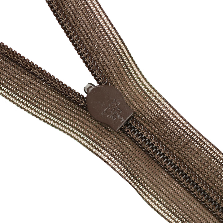 YKK INVISIBLE MESH ZIP COL 569 COCOA