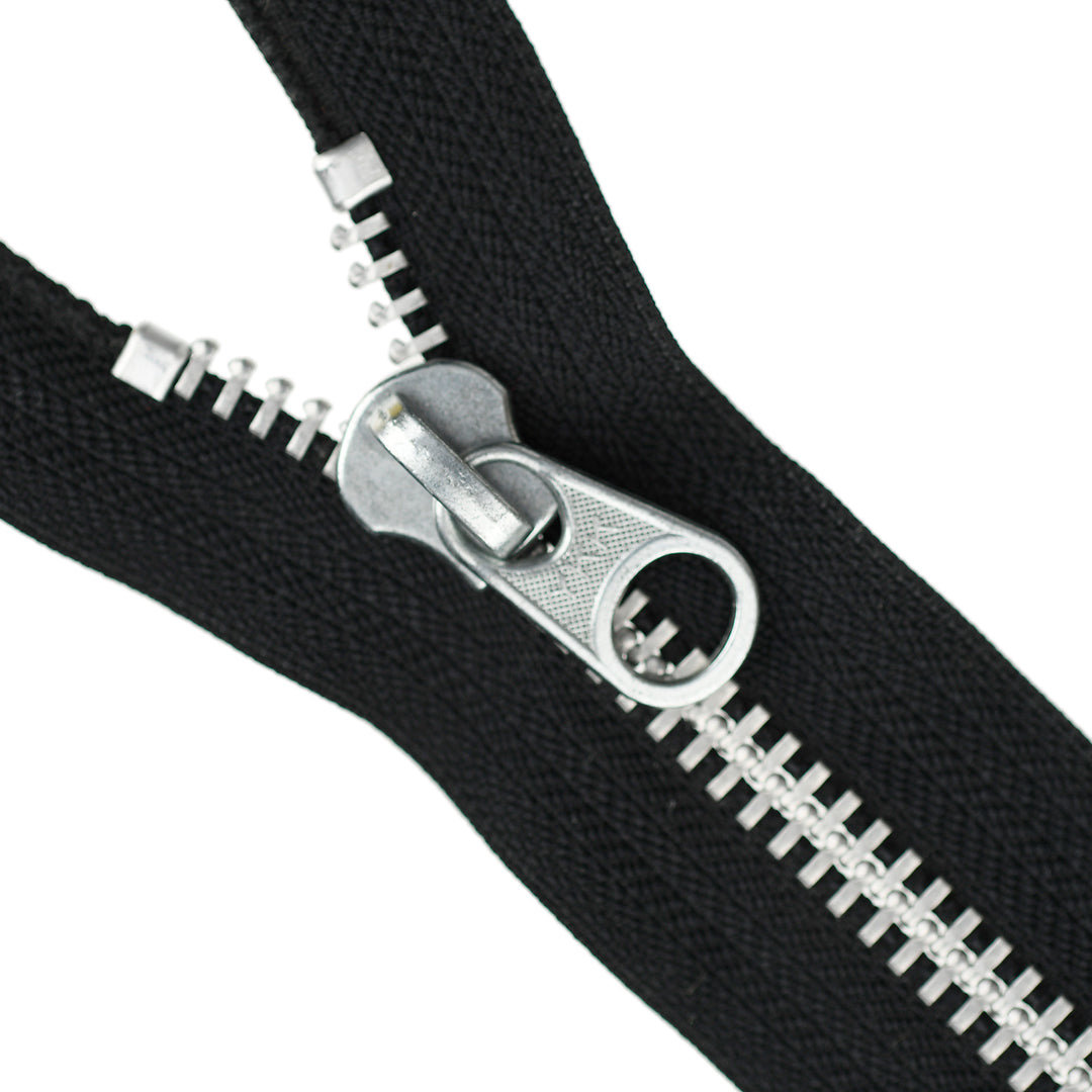 YKK METAL OPEN-END TWO-WAY ZIP NO.10 ALUMINIUM COL 580 BLACK