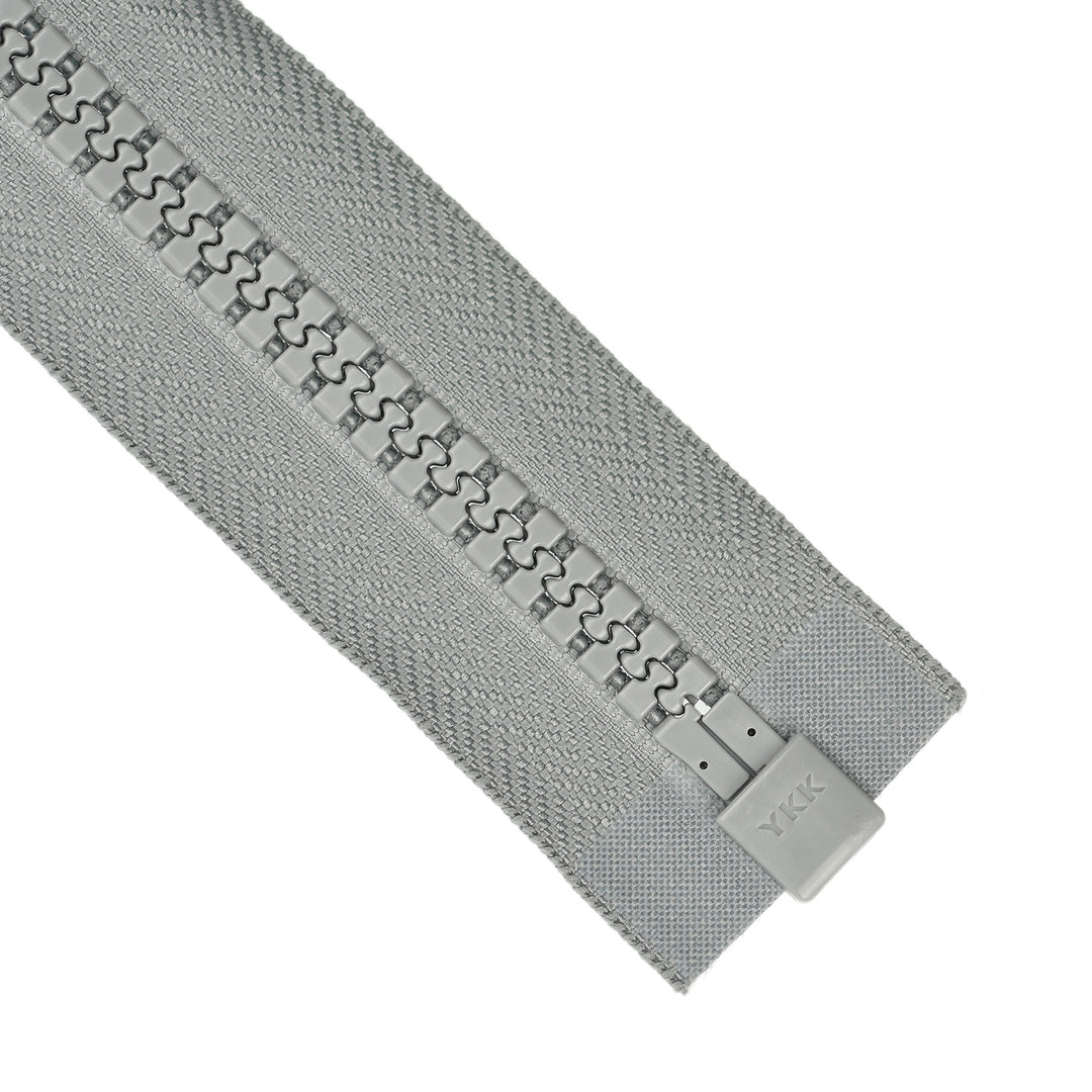 YKK VISLON OPEN-END ZIP NO.10 DOUBLE-PULL COL 577 FOG GREY