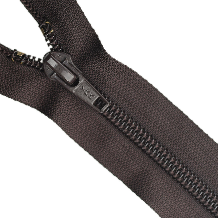 YKK NYLON OPEN-END ZIP NO.5 COL 917 DARK BROWN